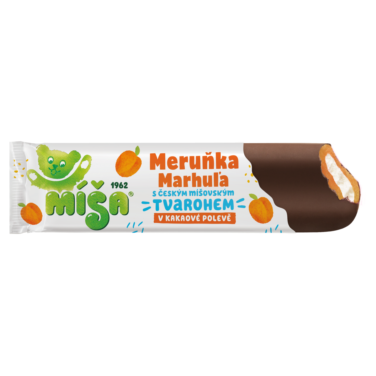 MÍŠA Meruňka s tvarohem v kakaové polevě mraž. 50 x 55 ml
