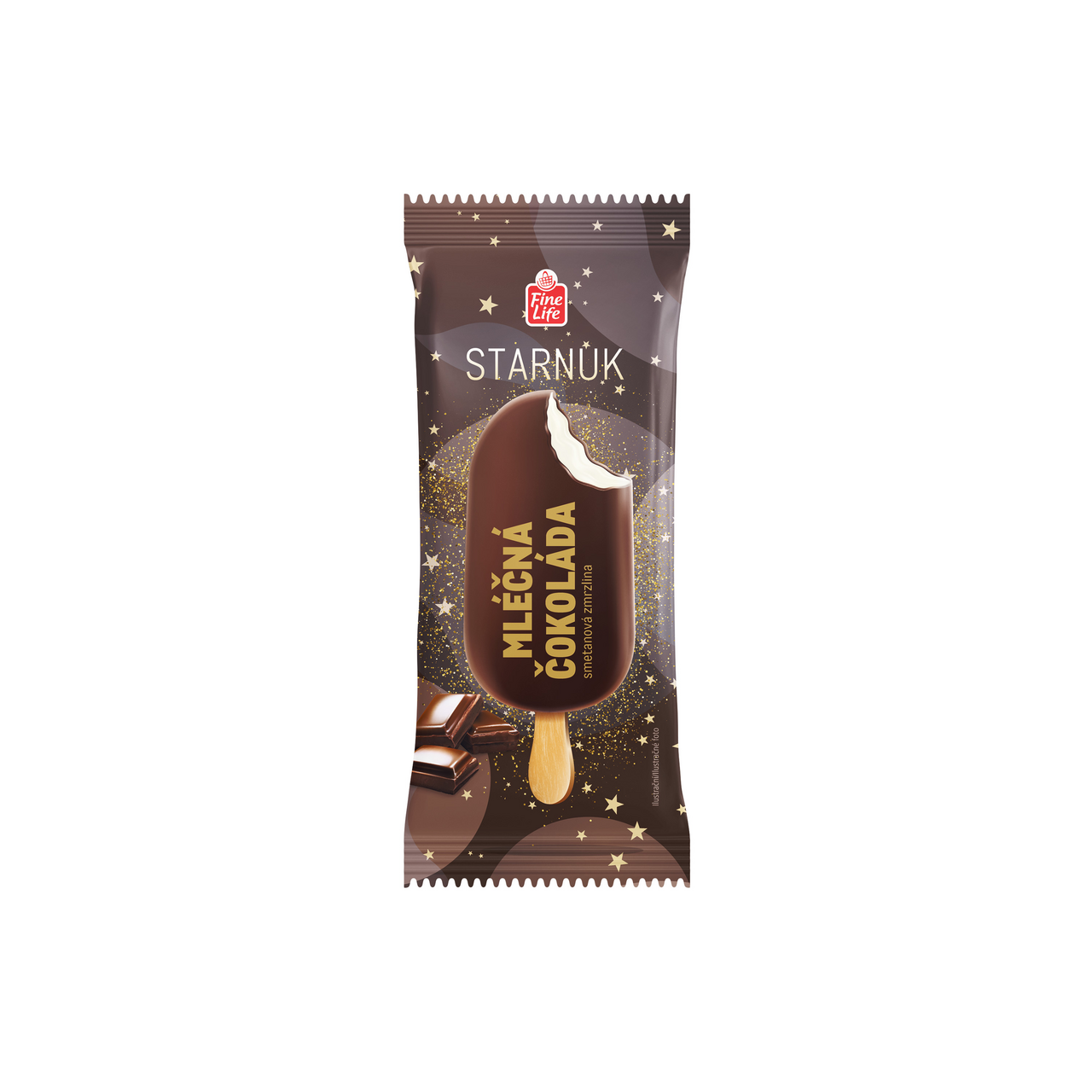 Fine Life Starnuk mléčná čokoláda se smetanou mraž. 24 x 100 ml