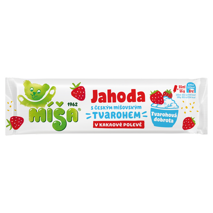 MÍŠA Jahoda s tvarohem v kakaové polevě mraž. 50 x 55 ml
