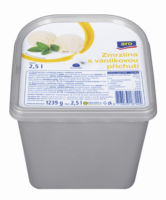 aro Zmrzlina vanilková příchuť mraž. 2,5 l